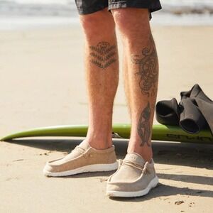Reef Mens Cushion Coast Tan Textile Loafer Comfort Casual Shoes Size‎ 8 Beach